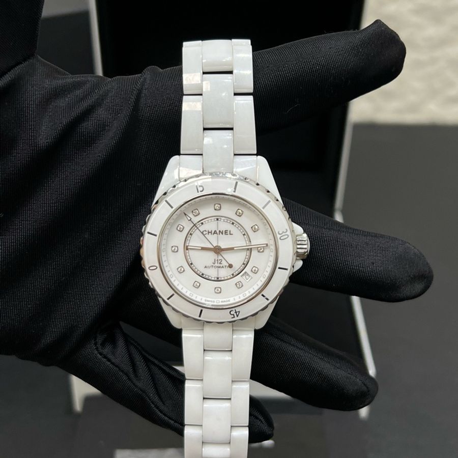 Chanel香奈兒J12 CALIBER 12.1腕表 H5705 表徑38毫米附件 卡 盒-0