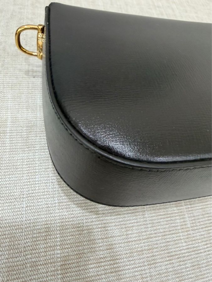 Gucci 經典黑色1955系列馬銜扣斜背包-14