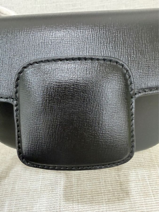 Gucci 經典黑色1955系列馬銜扣斜背包-20