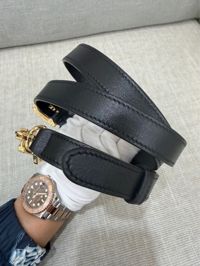 Gucci 經典黑色1955系列馬銜扣斜背包-30