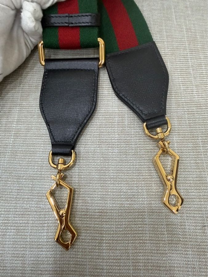 Gucci 經典黑色1955系列馬銜扣斜背包-35