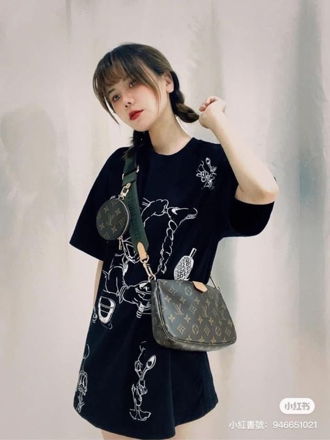 LV Multi Pochette 經典五合一 帆布牛皮飾邊提花肩帶手拿/肩背包/5合1包/麻將包 (M44813-綠色)-3