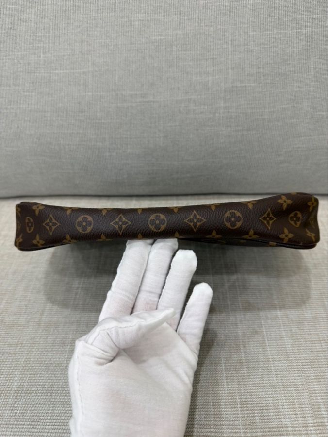 LV Multi Pochette 經典五合一 帆布牛皮飾邊提花肩帶手拿/肩背包/5合1包/麻將包 (M44813-綠色)-14
