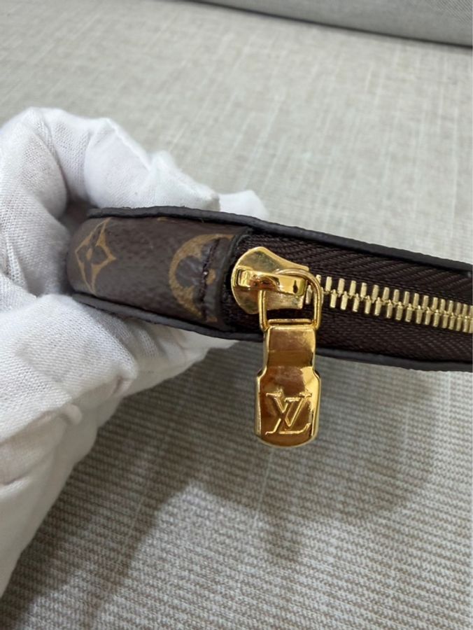 LV Multi Pochette 經典五合一 帆布牛皮飾邊提花肩帶手拿/肩背包/5合1包/麻將包 (M44813-綠色)-45