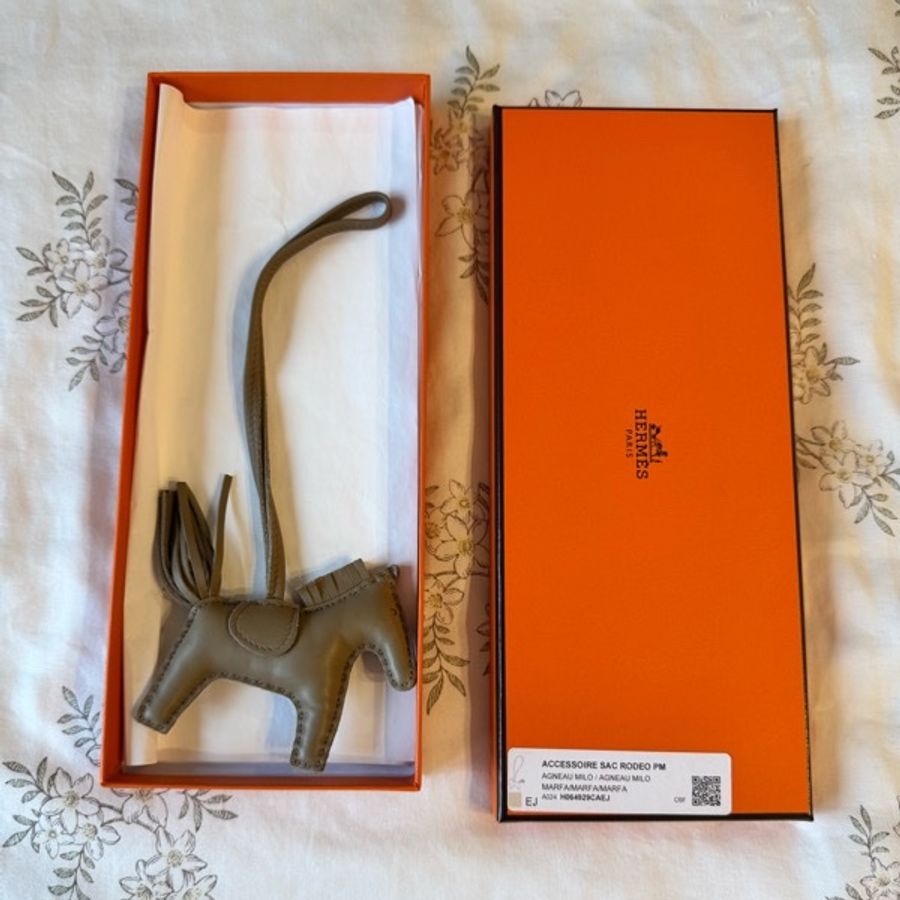 Hermes 小馬吊飾愛馬仕 Rodeo PM Marfa （近大象灰）-5
