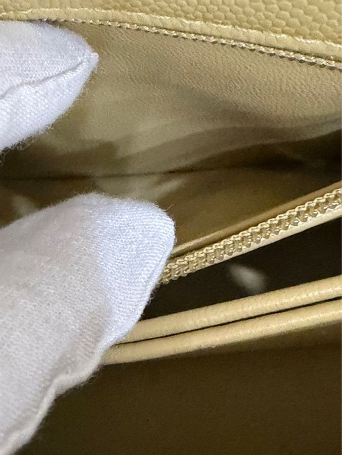 Chanel香奈兒芥末黃荔枝牛皮coco handle mini 金釦-26