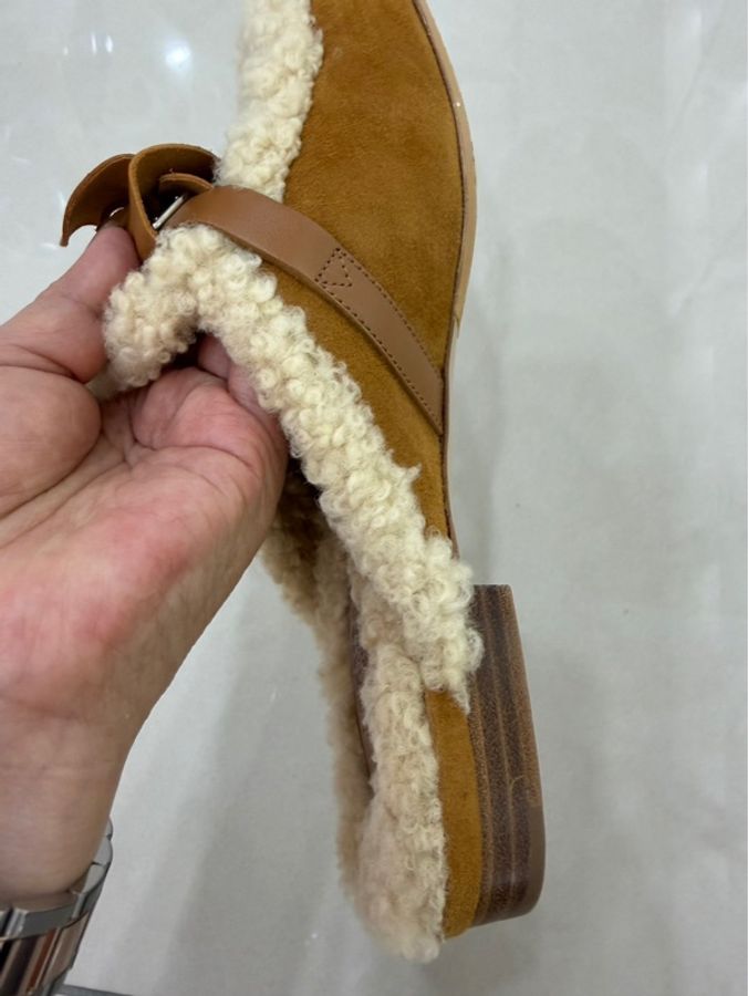 愛馬仕HERMES泰迪熊🧸毛毛 Kelly拖鞋-12