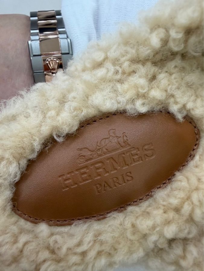 愛馬仕HERMES泰迪熊🧸毛毛 Kelly拖鞋-15