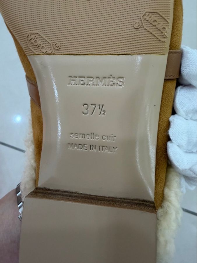 愛馬仕HERMES泰迪熊🧸毛毛 Kelly拖鞋-16