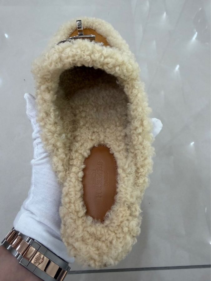 愛馬仕HERMES泰迪熊🧸毛毛 Kelly拖鞋-23