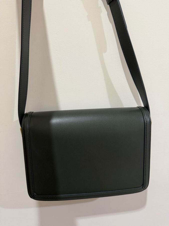 Saint Laurent SAINT LAURENT SolferinoBox 中號深墨綠牛皮金-6