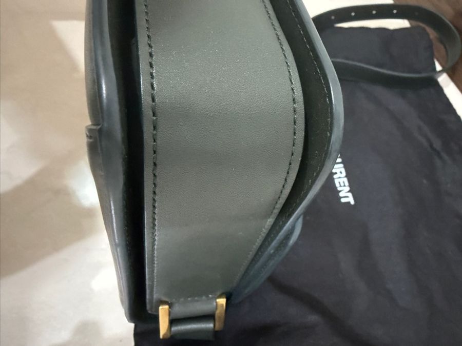Saint Laurent SAINT LAURENT SolferinoBox 中號深墨綠牛皮金-8