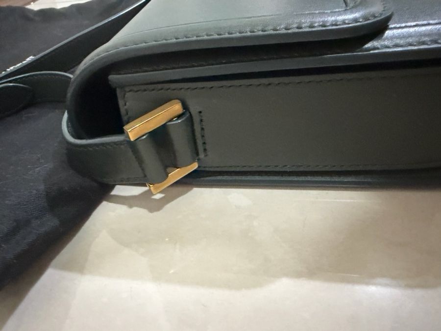 Saint Laurent SAINT LAURENT SolferinoBox 中號深墨綠牛皮金-12