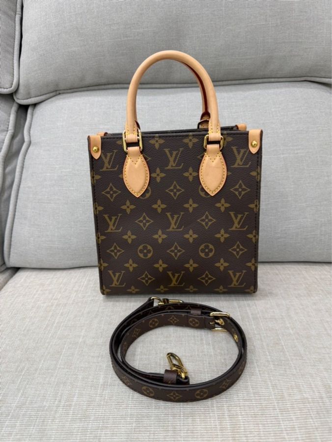 LV M45847 經典 SAC PLAT BB系列 Monogram 帆布手提包 肩背包 斜背包-0