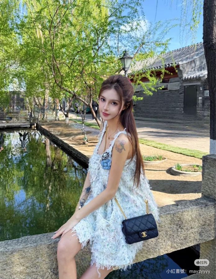 Chanel香奈兒cf方胖子愛心調節扣 黑金-1