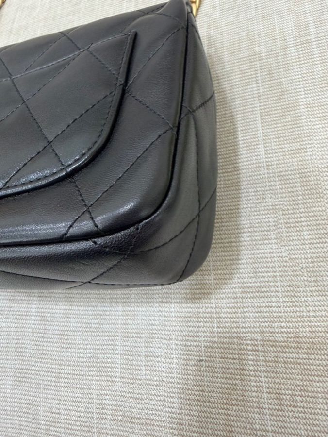 Chanel香奈兒cf方胖子愛心調節扣 黑金-10
