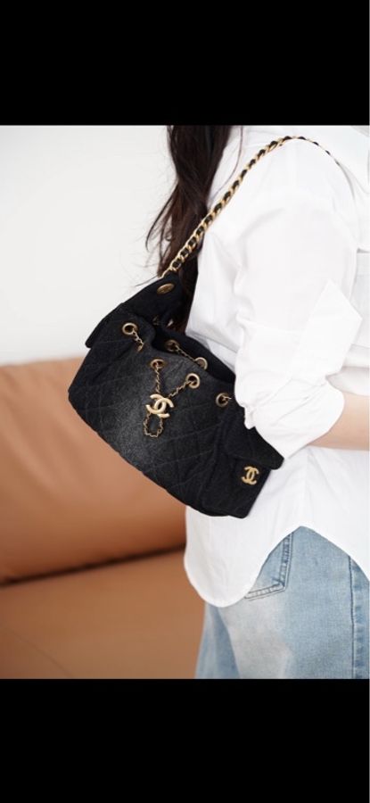 香奈兒Chanel 26P系列25bag mini牛仔黑色-1
