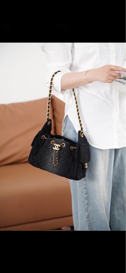 香奈兒Chanel 26P系列25bag mini牛仔黑色-2