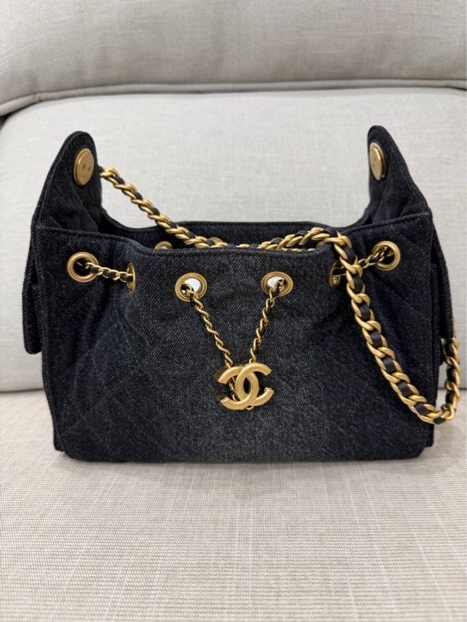 香奈兒Chanel 26P系列25bag mini牛仔黑色-4