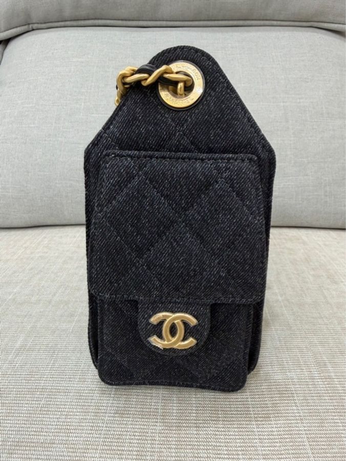 香奈兒Chanel 26P系列25bag mini牛仔黑色-9