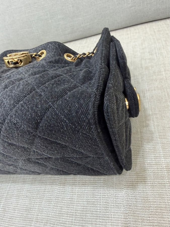 香奈兒Chanel 26P系列25bag mini牛仔黑色-11