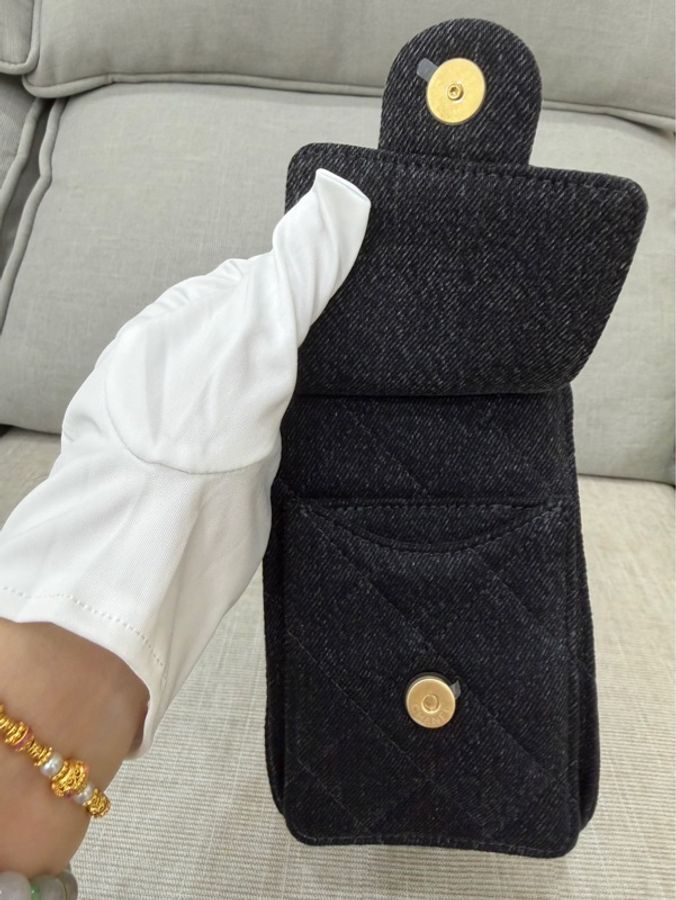 香奈兒Chanel 26P系列25bag mini牛仔黑色-18