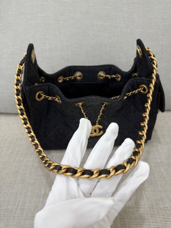 香奈兒Chanel 26P系列25bag mini牛仔黑色-22
