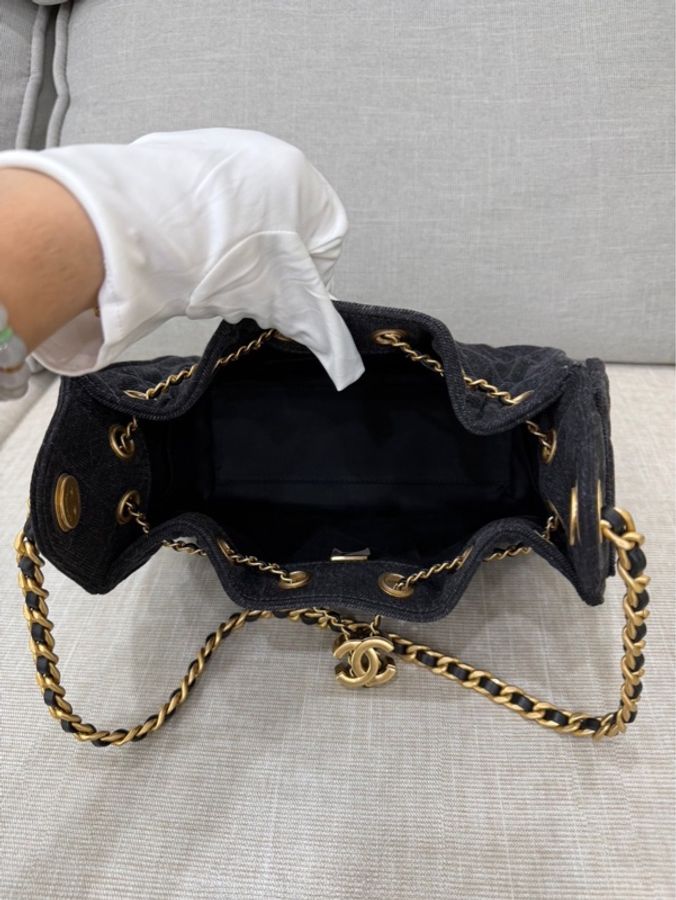 香奈兒Chanel 26P系列25bag mini牛仔黑色-23
