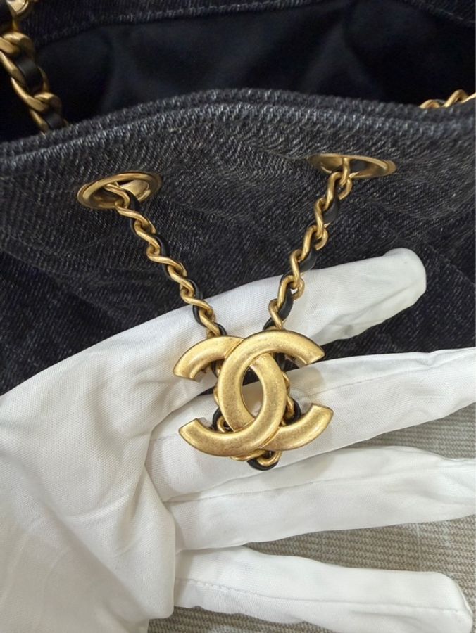 香奈兒Chanel 26P系列25bag mini牛仔黑色-24