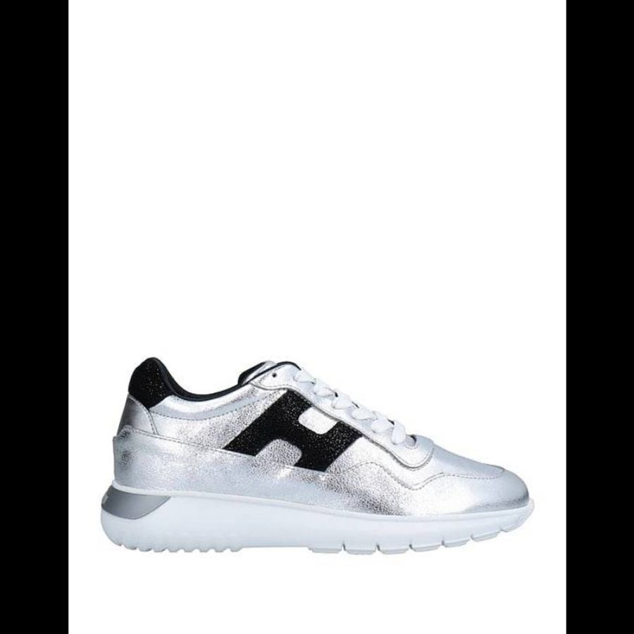 hogan (35.5 size)tods 姐妹牌 現貨全新 真品 增高鞋 銀灰色 h logo 名牌鞋 厚底鞋-0