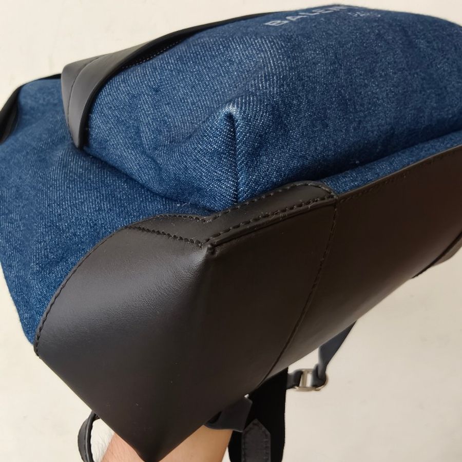 【8成新】㊣✨BALENCIAGA✨巴黎世家 牛仔 Balenciaga Explorer Backpack 丹寧 休閒 印字 後背包/二手包/二手精品/保證正品🌳二手樹屋🌳-6
