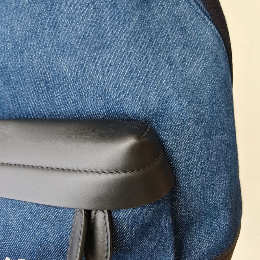 【8成新】㊣✨BALENCIAGA✨巴黎世家 牛仔 Balenciaga Explorer Backpack 丹寧 休閒 印字 後背包/二手包/二手精品/保證正品🌳二手樹屋🌳-16