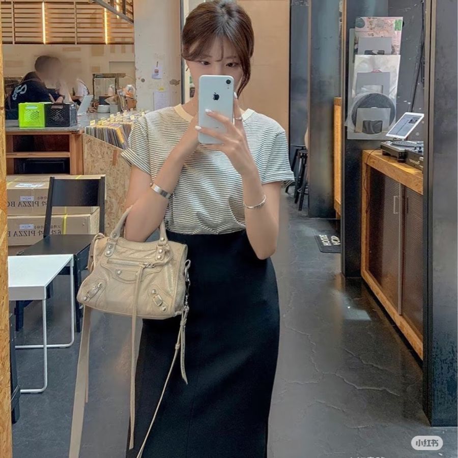 《仙闆名牌精品》BALENCIAGA 巴黎世家namo mini City 奶茶色 機車包 斜背包 肩背包 手提包-1