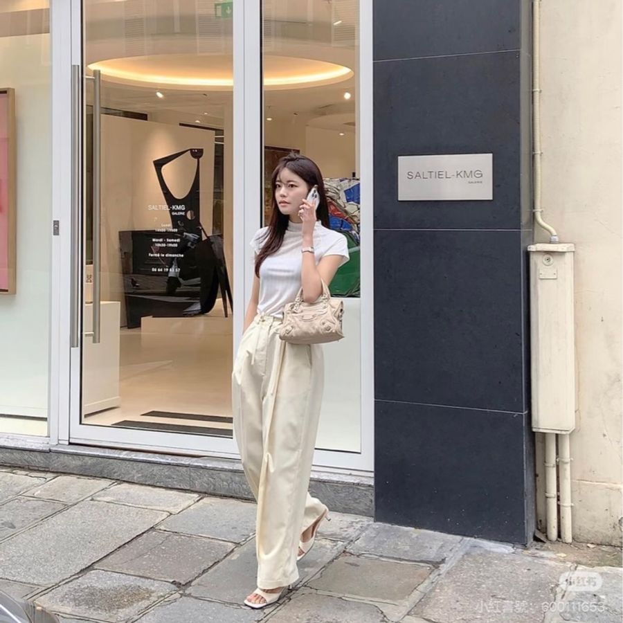 《仙闆名牌精品》BALENCIAGA 巴黎世家namo mini City 奶茶色 機車包 斜背包 肩背包 手提包-4