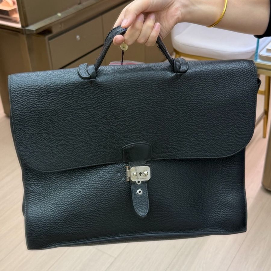 爱马仕/Hermes  公文包 纯黑 简约 出差专用-2