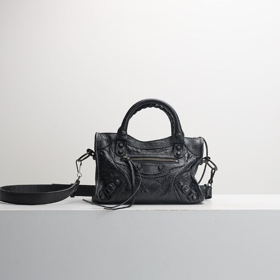 Balenciaga Le City Mini 新款機車包黑色-0