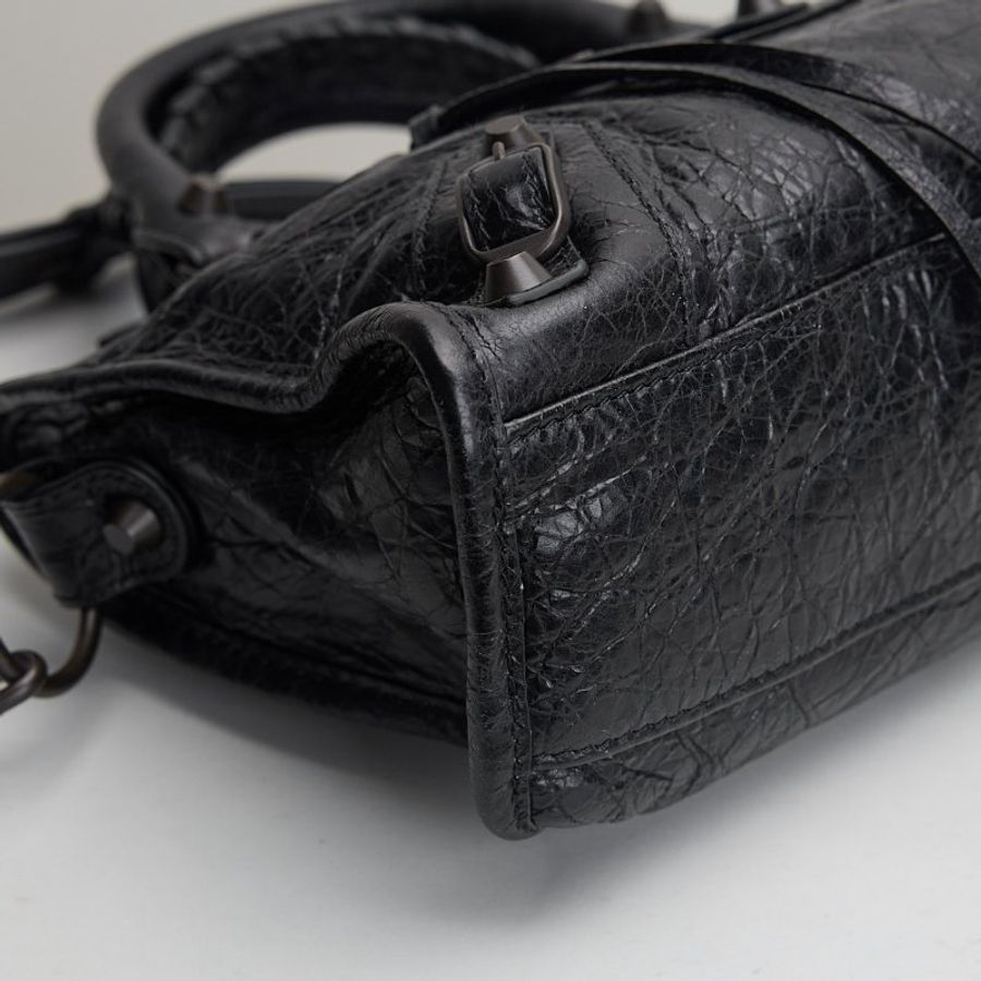 Balenciaga Le City Mini 新款機車包黑色-4