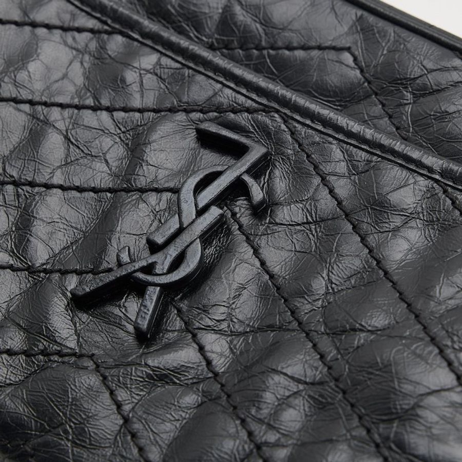 YSL Niki baby D扣款黑銀-3