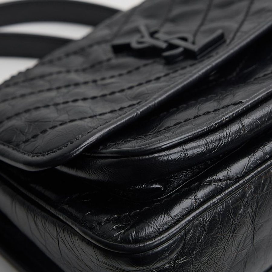 YSL Niki baby D扣款黑銀-7