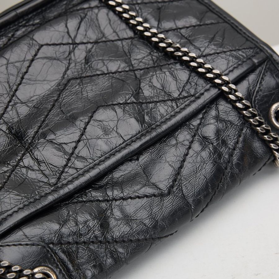 YSL Niki baby D扣款黑銀-9