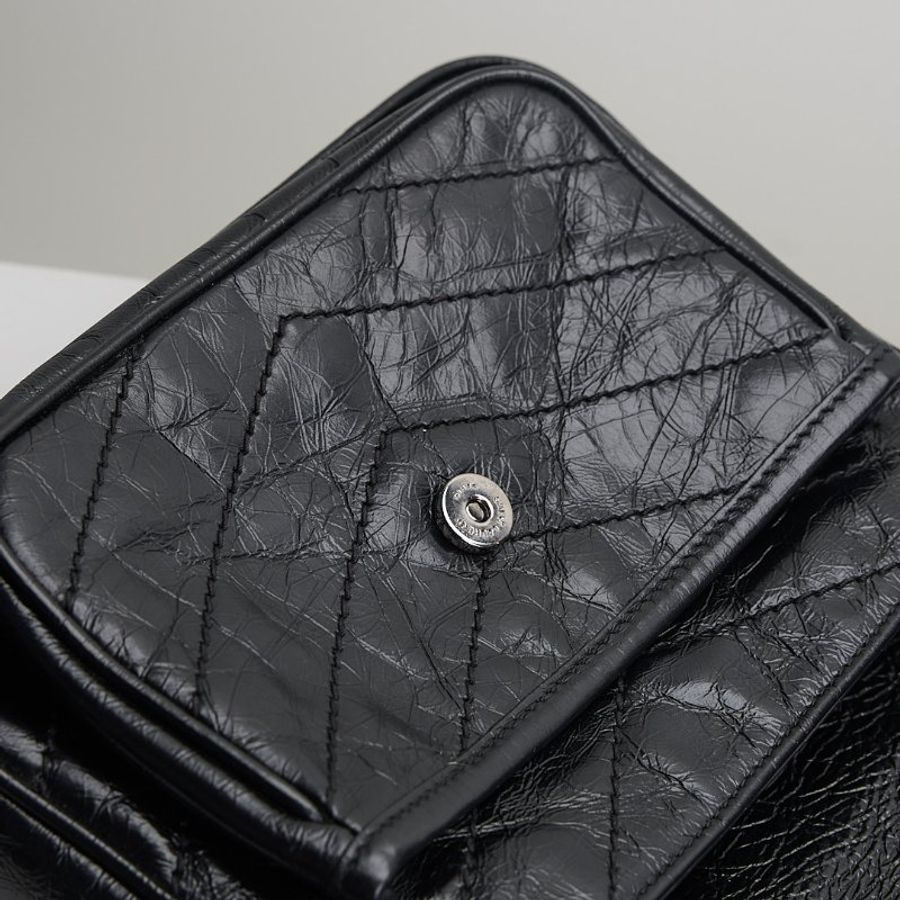 YSL Niki baby D扣款黑銀-16