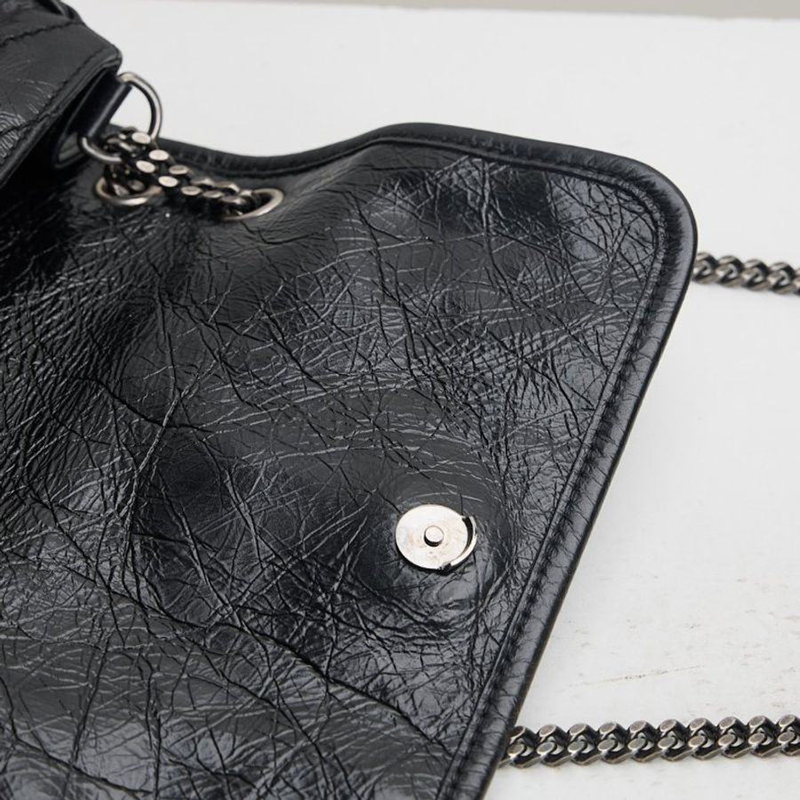 YSL Niki baby D扣款黑銀-17