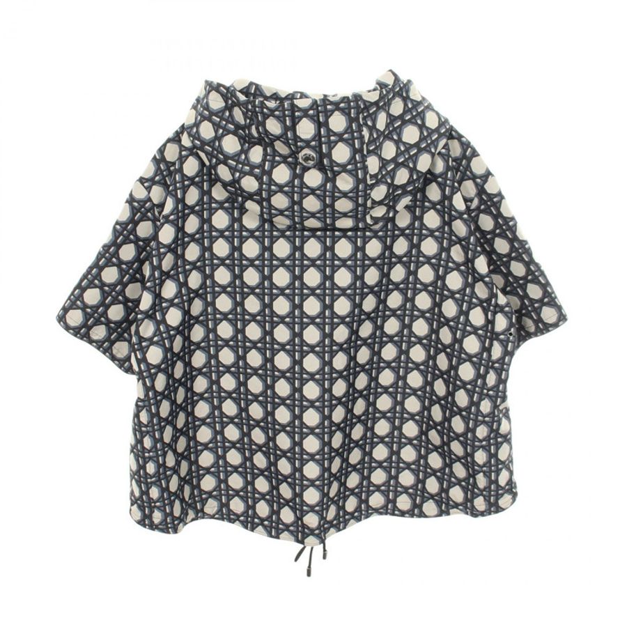 Dior Macrocannage 短袖連帽風衣 其他外套 417C19A2378 聚酯纖維 米色 海軍藍 黑色 二手 女款-1