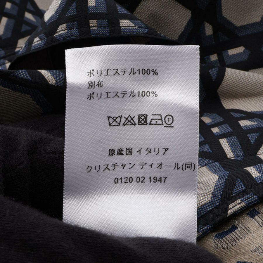 Dior Macrocannage 短袖連帽風衣 其他外套 417C19A2378 聚酯纖維 米色 海軍藍 黑色 二手 女款-3