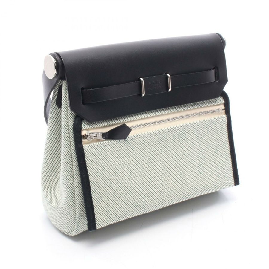 愛馬仕 Herbag Zip Mini 單肩斜背包 G Toile H Hunter Vert moyen SHW-1