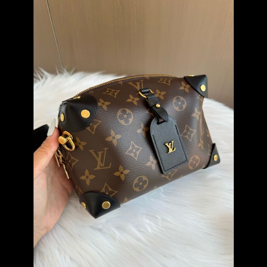 路易威登/LV 八角軟盒子包 老花黑色-2