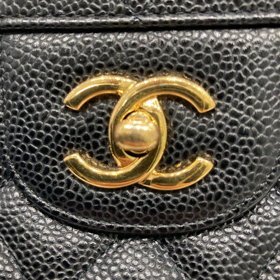 CHANEL 香奈兒 肩背包 CF30 黑色 菱格紋 金釦-9