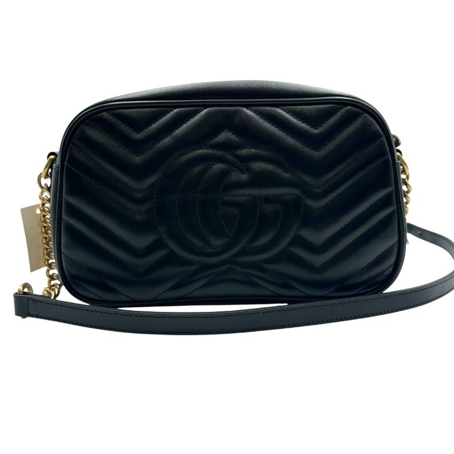 【美收精品】Gucci GG Marmont 黑色相機包 C-774【隔月月中將轉賣至日本 上架期限30天】-1