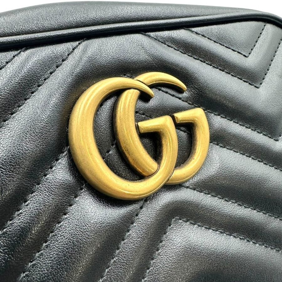 【美收精品】Gucci GG Marmont 黑色相機包 C-774【隔月月中將轉賣至日本 上架期限30天】-9