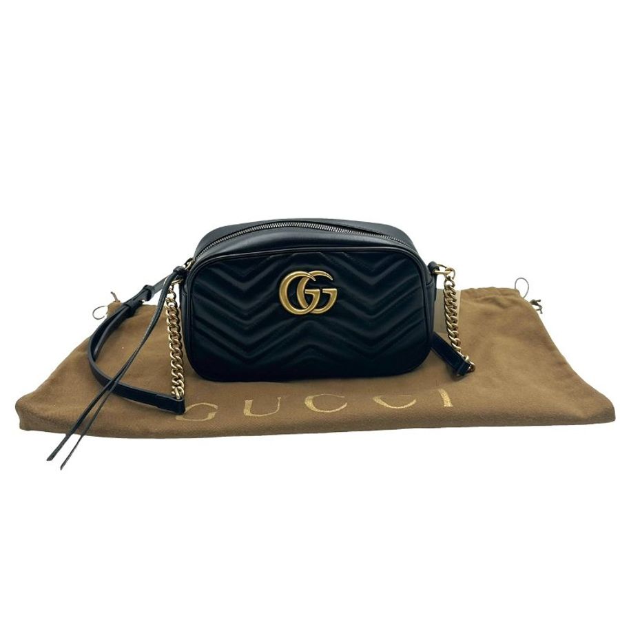 【美收精品】Gucci GG Marmont 黑色相機包 C-774【隔月月中將轉賣至日本 上架期限30天】-10